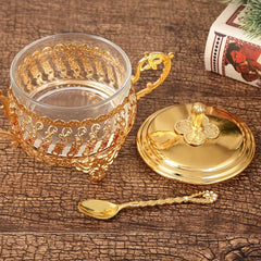 Creative Glass Sugar Cup Kitchen Seasoning Jar