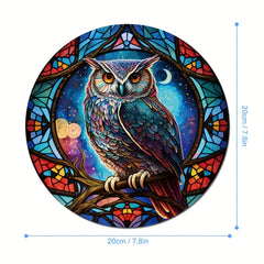 Owl Gaming Mouse Pad for Women/Girls Round Mousepad Non-slip Rubber Mat