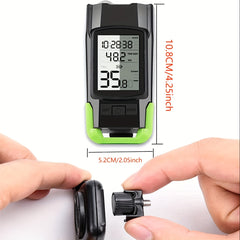 Waterproof Bicycle Light w/ Speedometer Odometer & Horn, 4 Lighting Modes