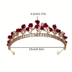 Red Rose Flowers Children s Crown For Girls