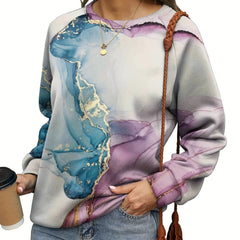 Tie-Dye Crew Neck Sweatshirt for Women