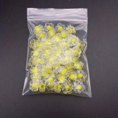 50pcs Transparent Acrylic Flower Beads for DIY Jewelry Making