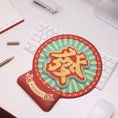 Oversized Red Festive Wrist Pad Mouse Pad Keyboard Hand Rest Table Mat