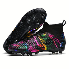 Kid's High Top Non Slip Football Cleat Spikes Soccer Shoes