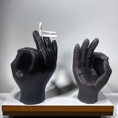 1pc Grey Scented Candles Finger Gesture OK Shape Scented Candles