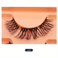 7 Pairs Segmented Eyelashes Chemical Fiber Material Natural Long Reusable