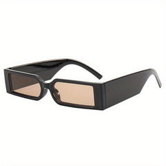 Square Rectangle Small Frame Sunglasses Vintage Retro Tinted Lens Sun Glasses