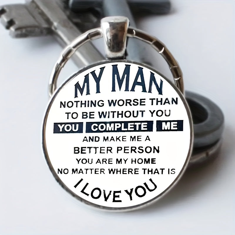 Vintage I Love You Keychain for Boys
