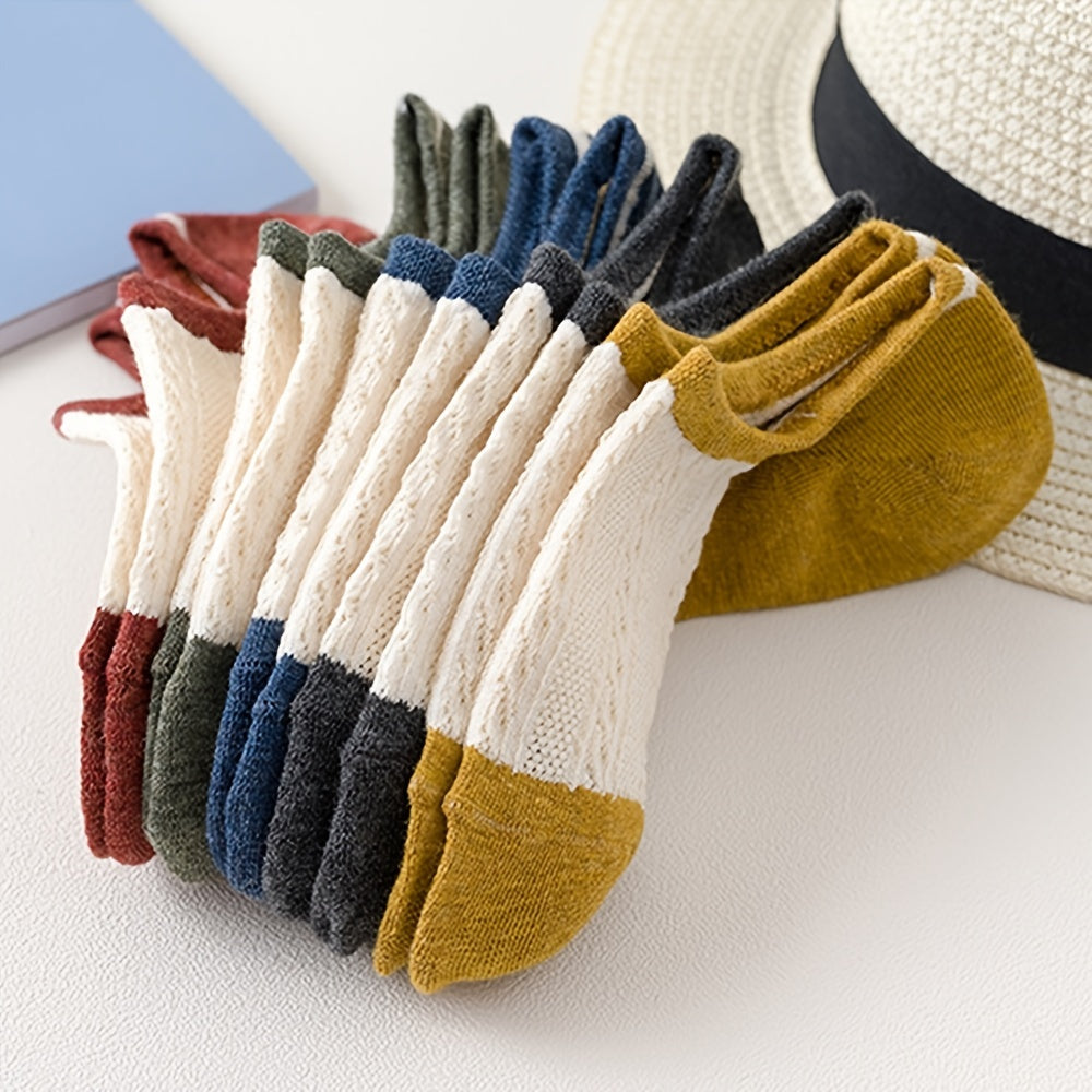 5 Pairs Women's Low Cut Cotton Ankle Socks