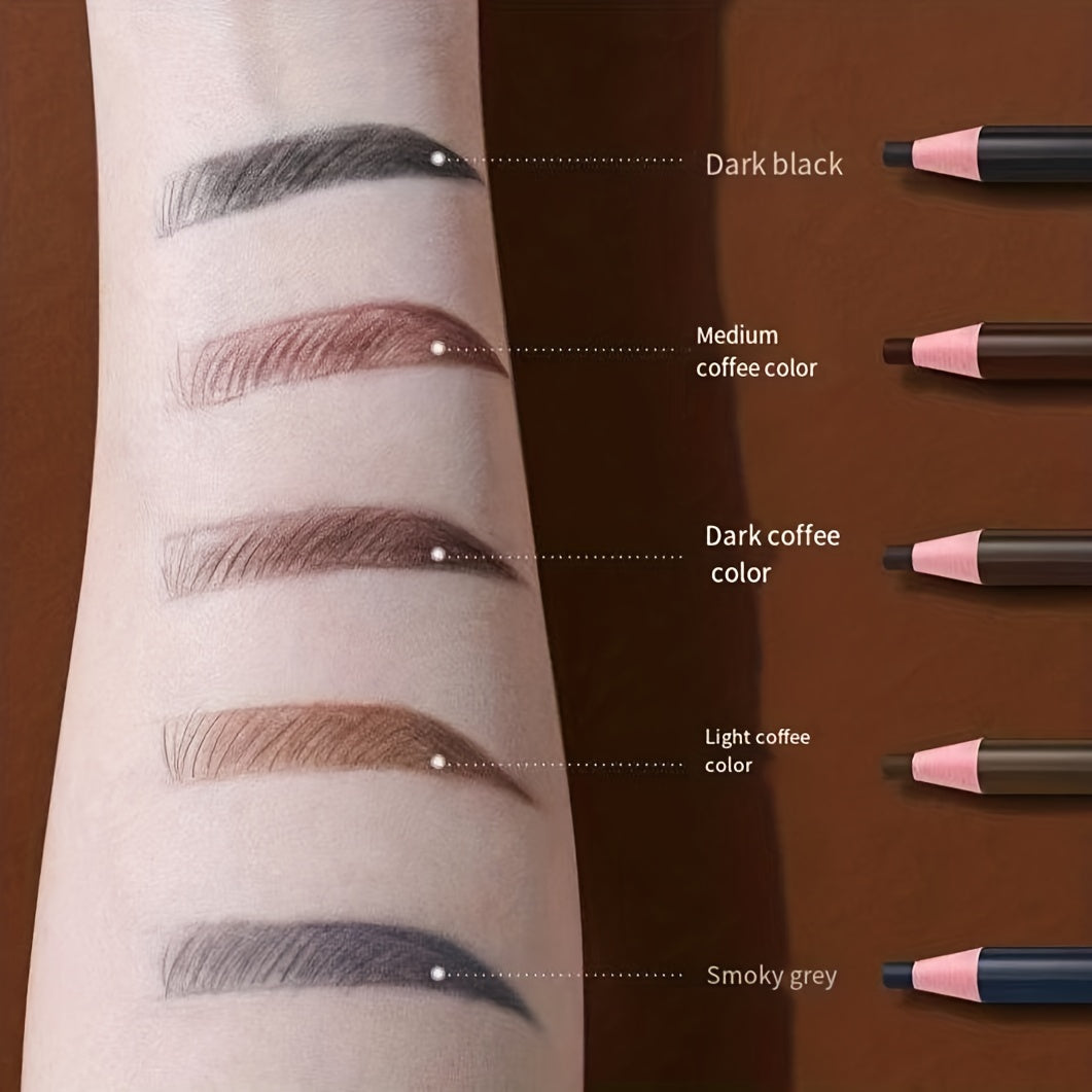 Waterproof Drawstring Eyebrow Pencil Smudge Proof Wooden Hard Refill