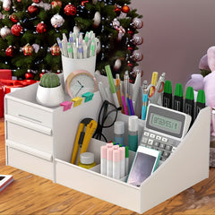 2-Drawer Desk Organizer with 7 Compartments
