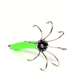 3pcs Fluorescent Octopus Squid Hook Lure Jig Hook For Night Fishing