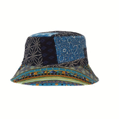 Boho Paisley Print Bucket Hat Lightweight Sunscreen Beach Hat