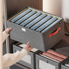 Foldable Storage Box for Wardrobe Clothes Container Grids Bag