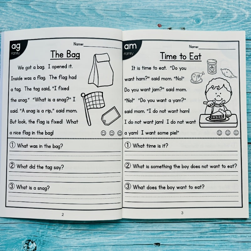 English Learning Workbook for Young Learners with Pictures and Phrases