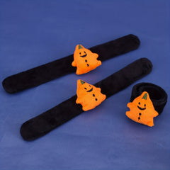 3pcs Halloween Slap Ring Bracelet Funny Spider Pumpkin Pat Ring