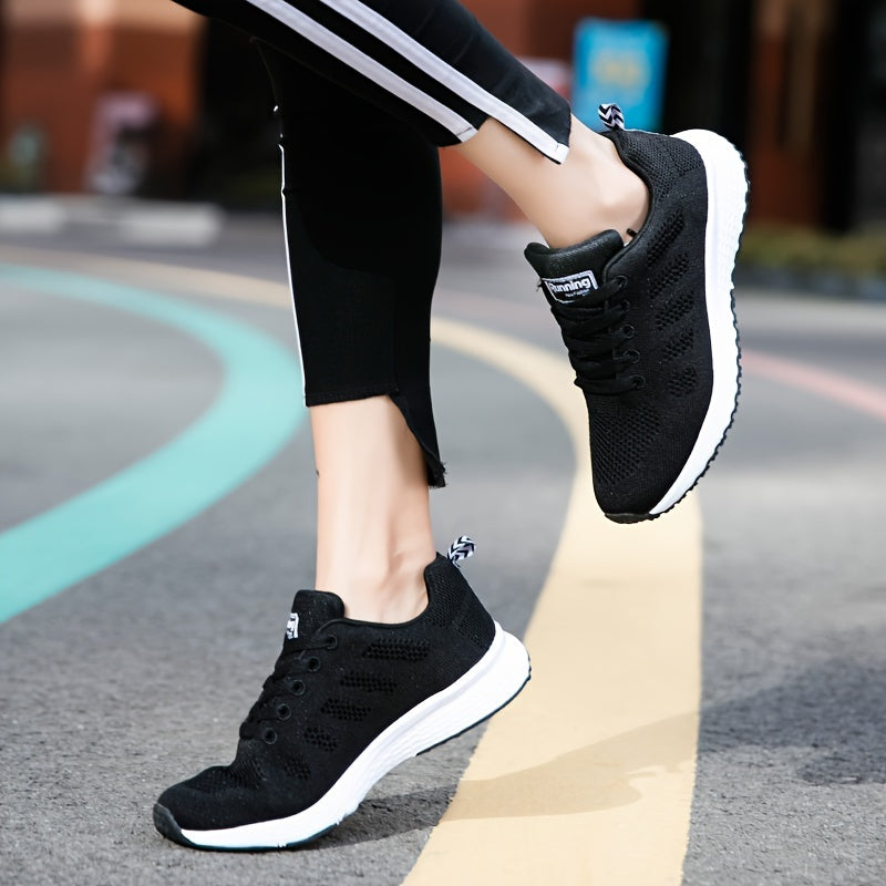 Thick Sole Shock Absorption Sneakers Lightweight Breathable Running Shoes
