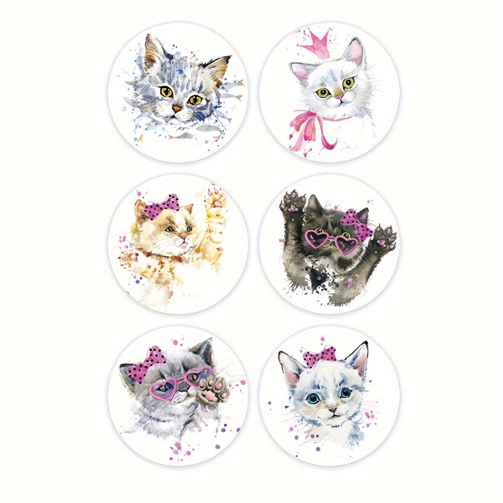 500pcs Cartoon Cat Sticker Decoration Teacher Reward Sticker