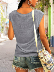 Floral Print Tank Top Sleeveless Casual Top for Summer & Spring