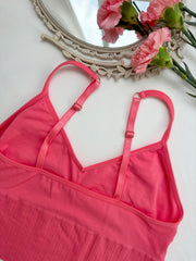 Solid Bra & Panties Soft Wireless Bralette & Thong Panties Set