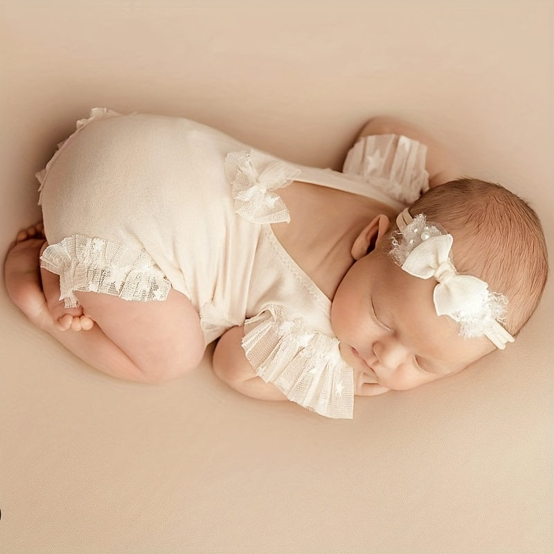 2pcs Newborn Photography Costume Baby Knitted Clothes