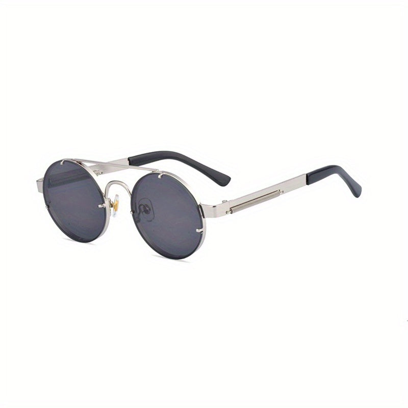 Men's Steampunk Round Sunglasses Retro Style Hip Hop