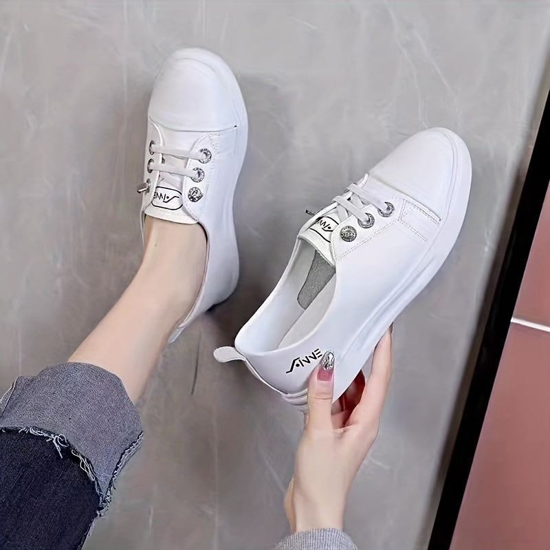 Women's Lace Up Comfortable Flat Sneakers