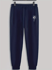 Hat Print Men's Pants Drawstring Sweatpants Casual Trousers Spring Autumn