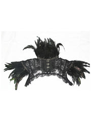Feather Neck Lace Shawl Costume for Performance Bar Cosplay