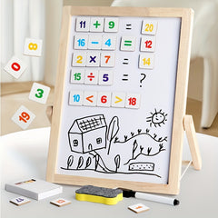Magnetic Dual Sided Learning Board for Kids Math & Writing Practice