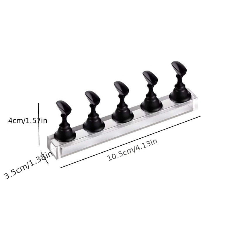 5 Colors Magnetic Nail Holder Stand Shelf for Nail Practice