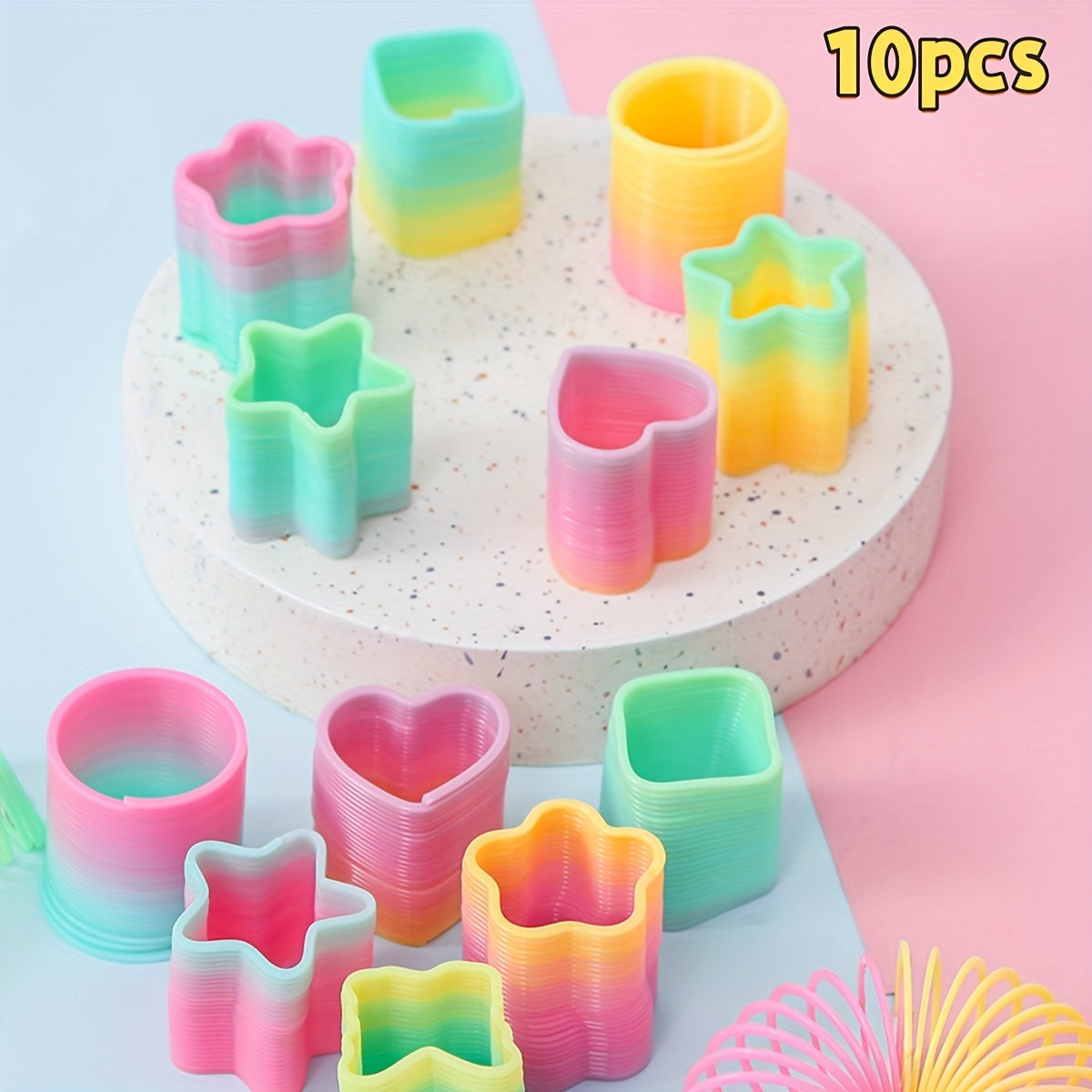 48pcs Rainbow Rings Party Favor Halloween Christmas Birthday