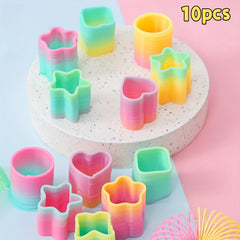 48pcs Rainbow Rings Party Favor Halloween Christmas Birthday