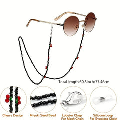 Crystal Beaded Glasses Chain Adjustable Eyeglasses Lanyard Strap