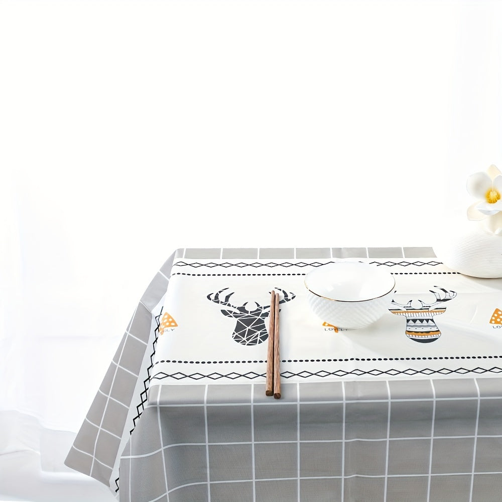 Waterproof Printed Tablecloth Anti-scalding Coffee Table Cover for Dining Table
