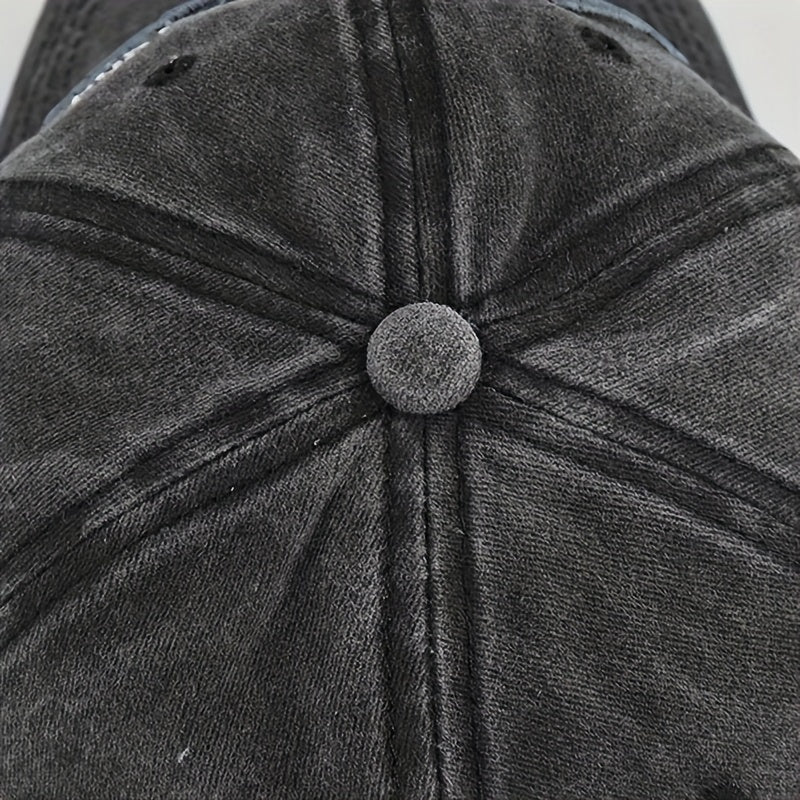 Adjustable Cotton Baseball Cap Retro Sunscreen Hat Men Women