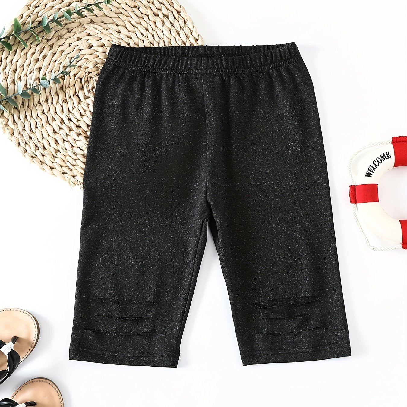 Toddler Girls Ripped Biker Shorts for Outdoor Summer Clothes