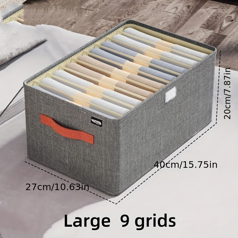 Foldable Storage Box for Wardrobe Clothes Container Grids Bag