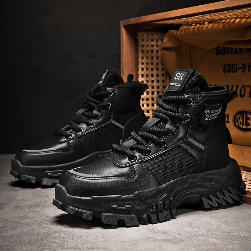 Men's High Top Hiking Boots Non Slip Lace Up Shoes