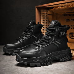 Men's High Top Hiking Boots Non Slip Lace Up Shoes