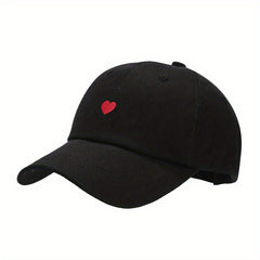 Heart Embroidery Couple Baseball Cap Adjustable Dad Hats Solid Sun Hats