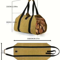 Portable Wood Storage Bag Large Capacity for Outdoor Camping Hiking & BBQ