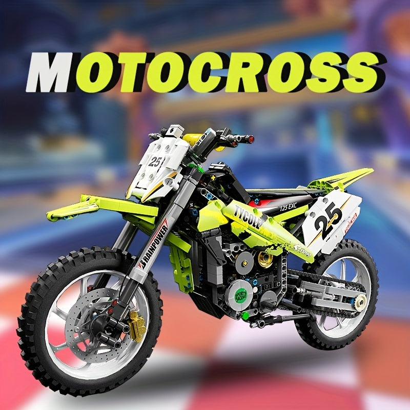 Motorcycle Series Building Blocks Cross Bricks High-tech Toys For Kids