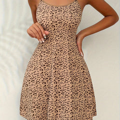 Leopard Print Cami Nightdress Women's Sleepwear