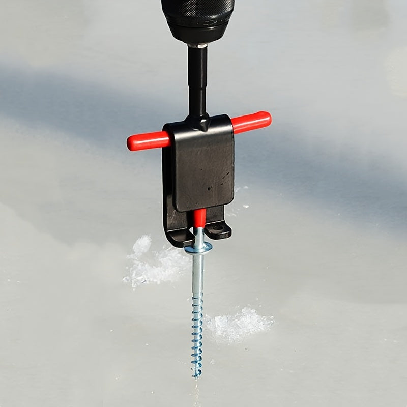Ice Anchor Drill Adapter for Setting Up Ice Fishing Shelter Tent