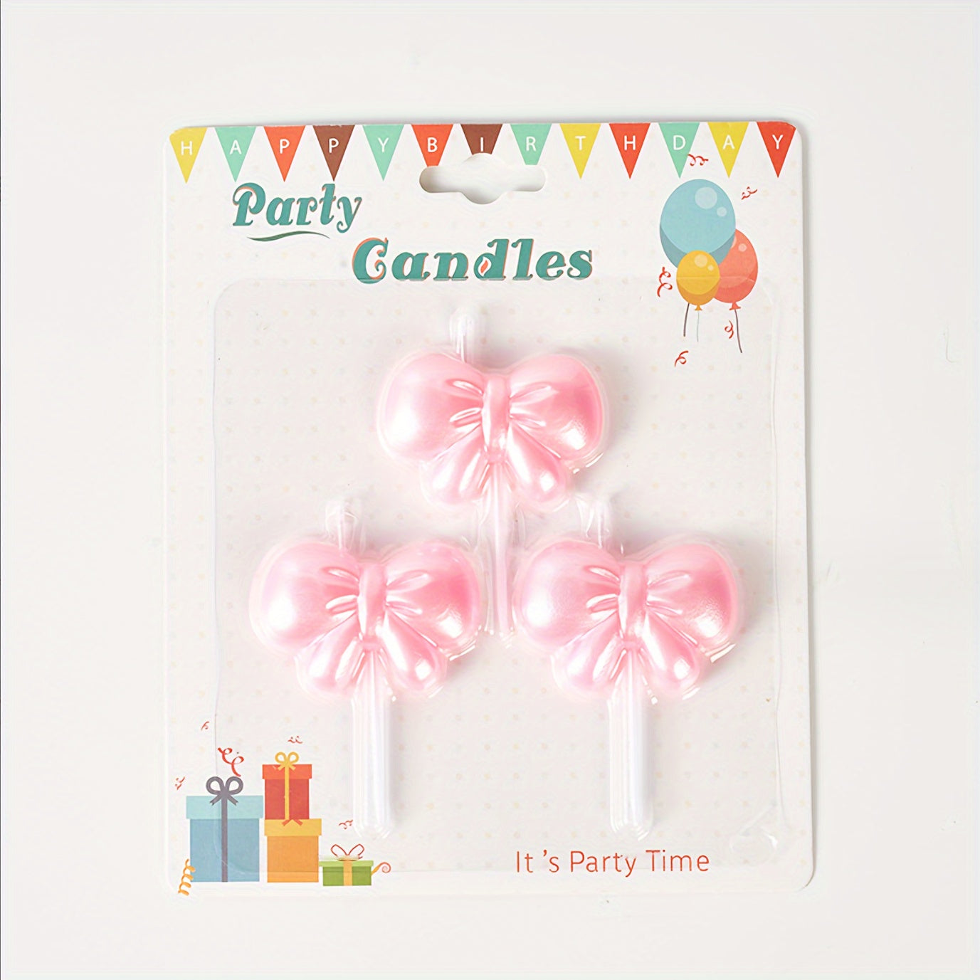 Birthday Candles Wrapped Decoration Bowknot Cloud Rainbow Flower Theme