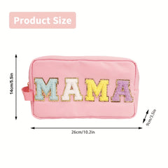 Preppy Makeup Bag With Strap Nylon Waterproof Travel Toiletry Bag For Women Girl