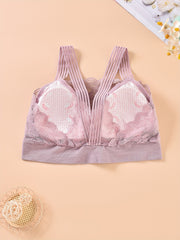 Scallop Trim Lace Bra Wireless