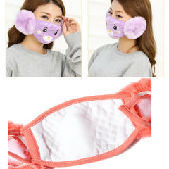 Women's Soft Fleece Lined Winter Ear Muffs - Cartoon Animal Designs - Hand Wash