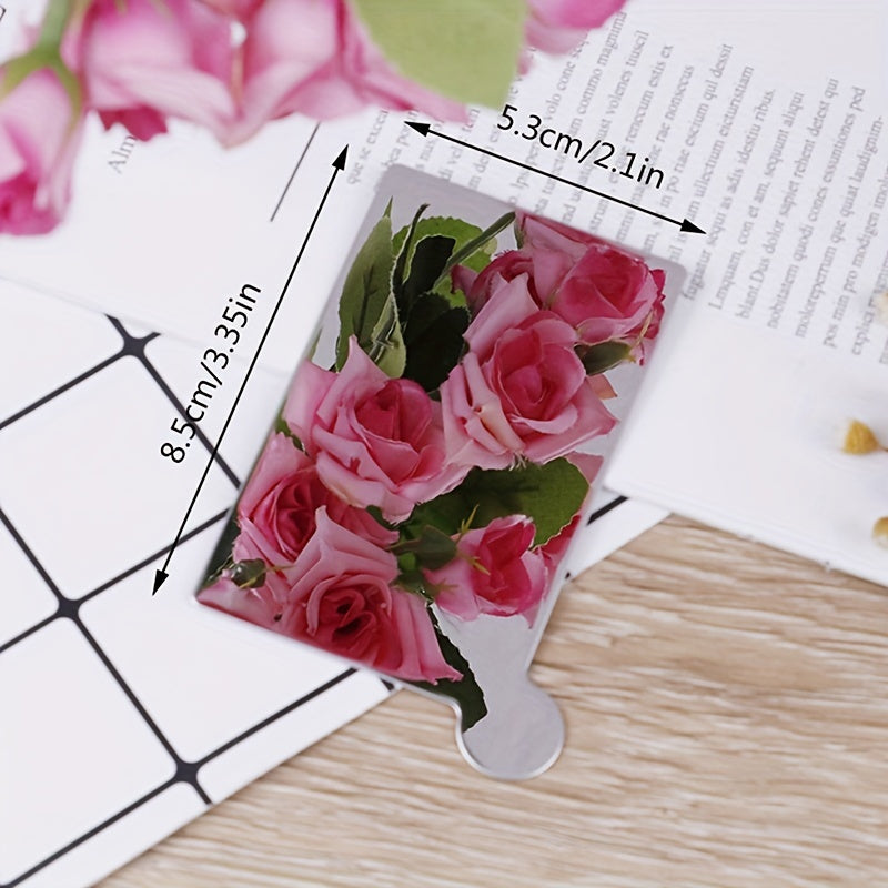 Stainless Steel Compact Pocket Mirror Unbreakable Small Purse Mirror